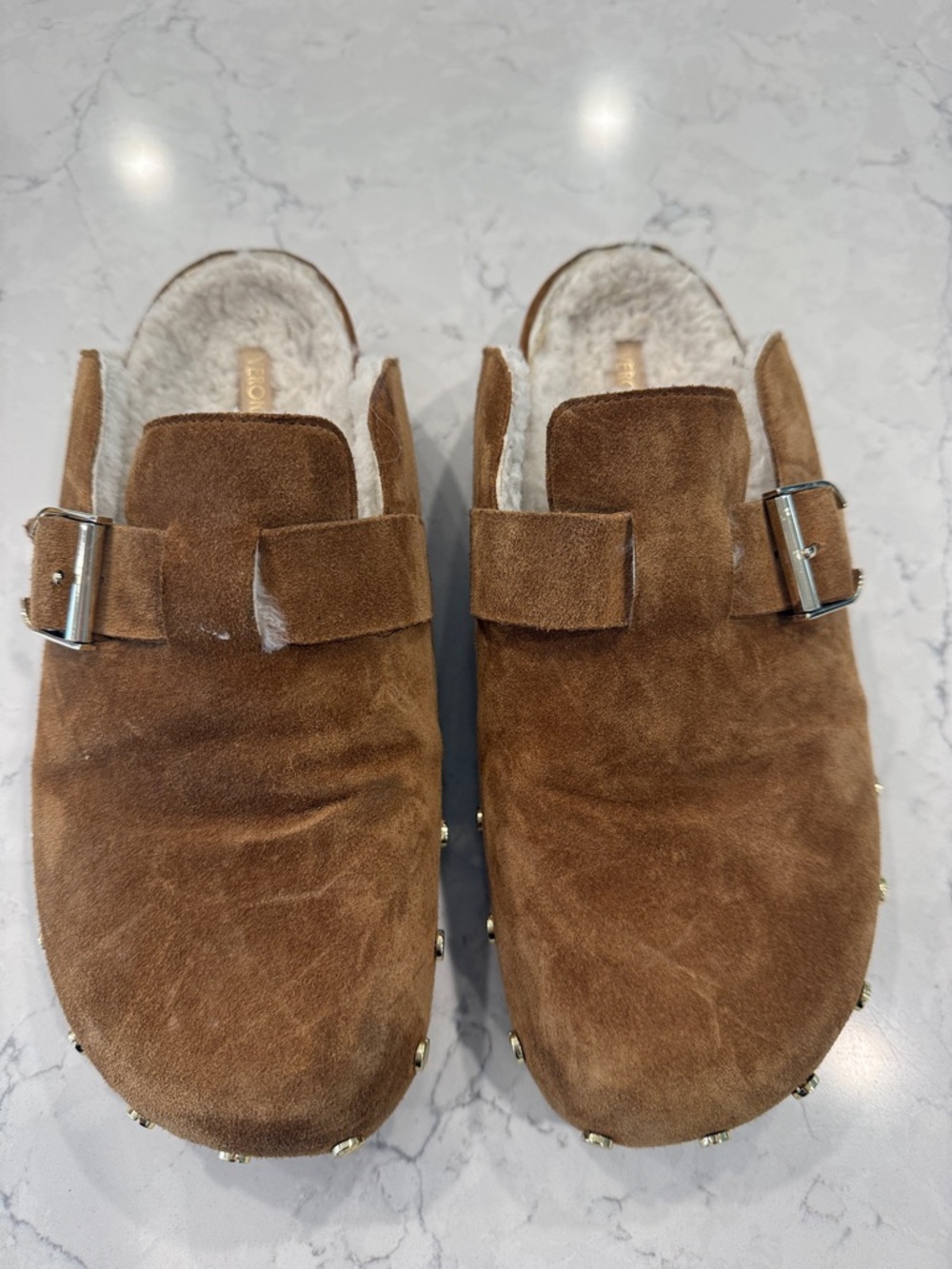 Veronica Beard Fern Studded Clogs